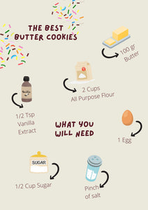 Visual Recipe- Butter Cookies!